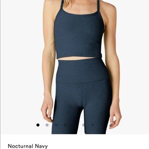 Beyond Yoga Spacedye Slim Racerback Cropped Tank and matching leggings